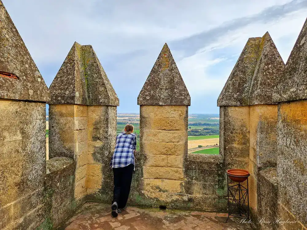 Me looking at the views from a watch tower in Almodovar castle Spain