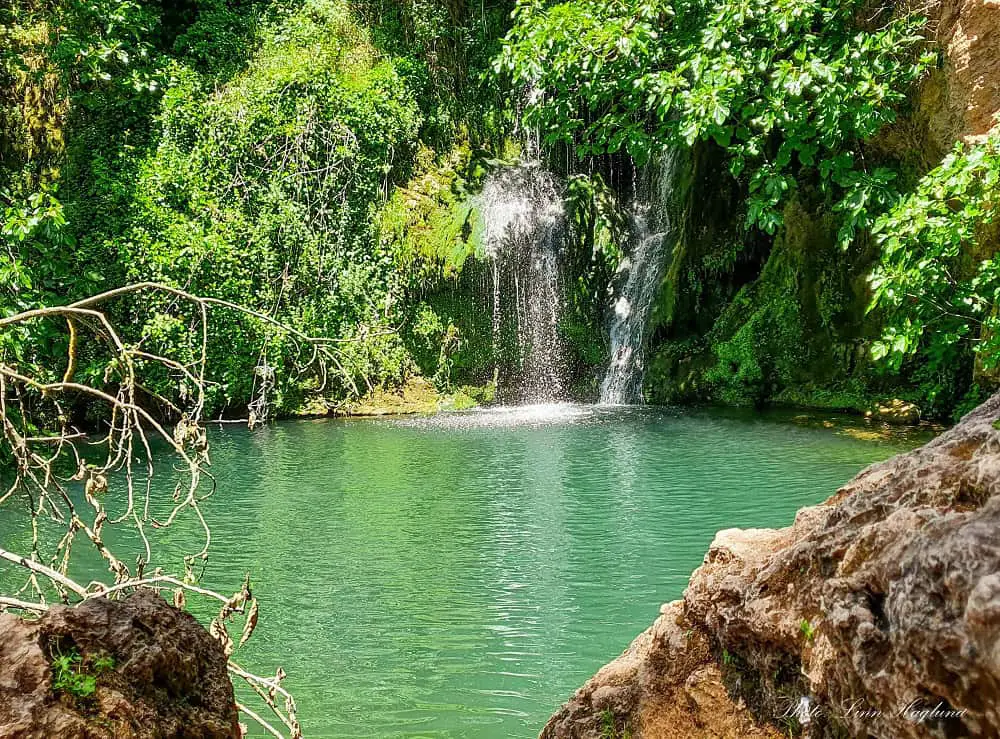 A beautiful waterfall in Sierra Norte de Sevilla, which is one of the most beautiful places to visit in Andalucia.
