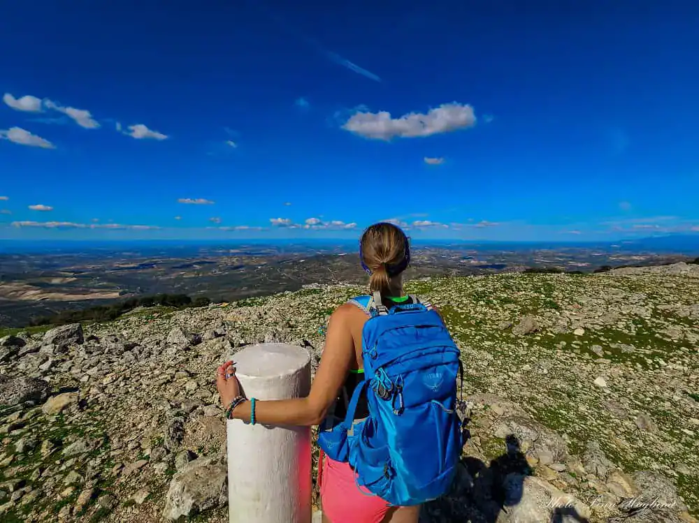 Me standing on top of Pico Abrevia looking out on Sierras Subbeticas Natural Park.
