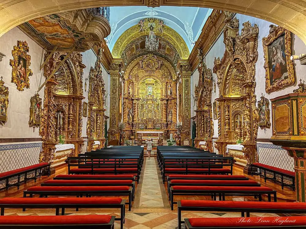 A Golden altarpiece in Carmo Church Faro.