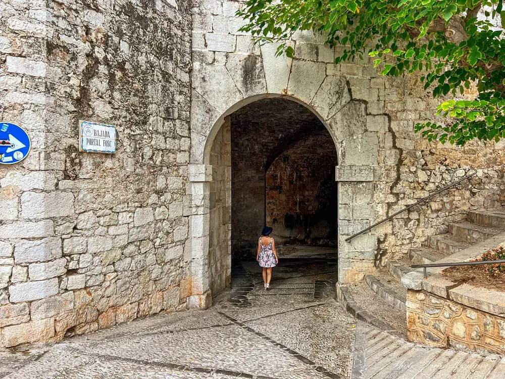 Me walking through teh Old city walls in Peñiscola.