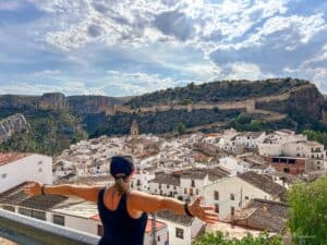 Me looking out on the view of Chulilla Valencia Spain.
