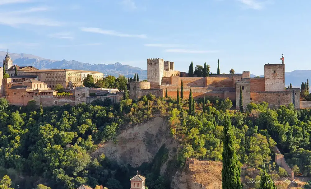 View of Alhambra from Mirador de San Nicolas.