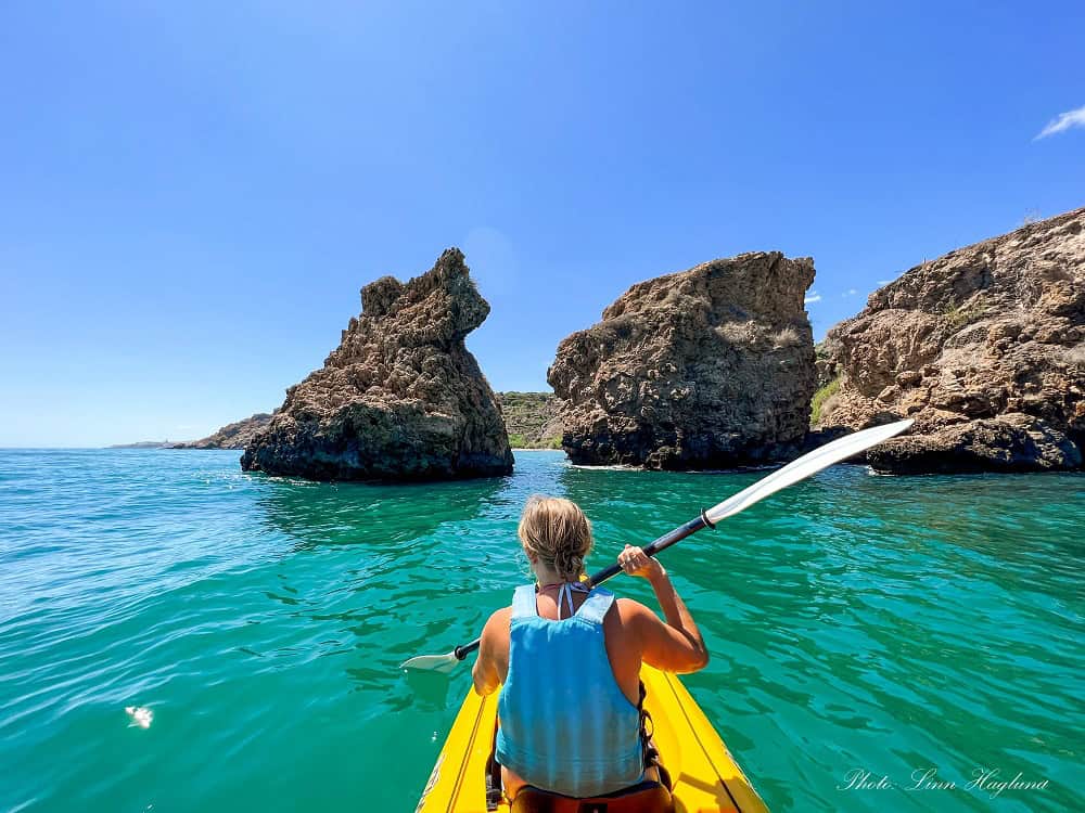 Me kayaking in Nerja.