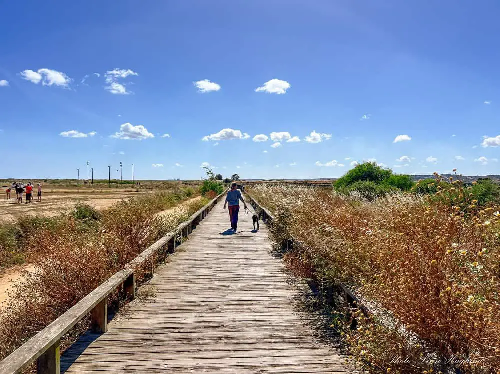 The beginning of Alvor Boardwalk.