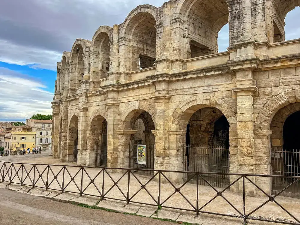 Arles Arena, an old Roman Amphitheater resembling the Colosseum in Rome.