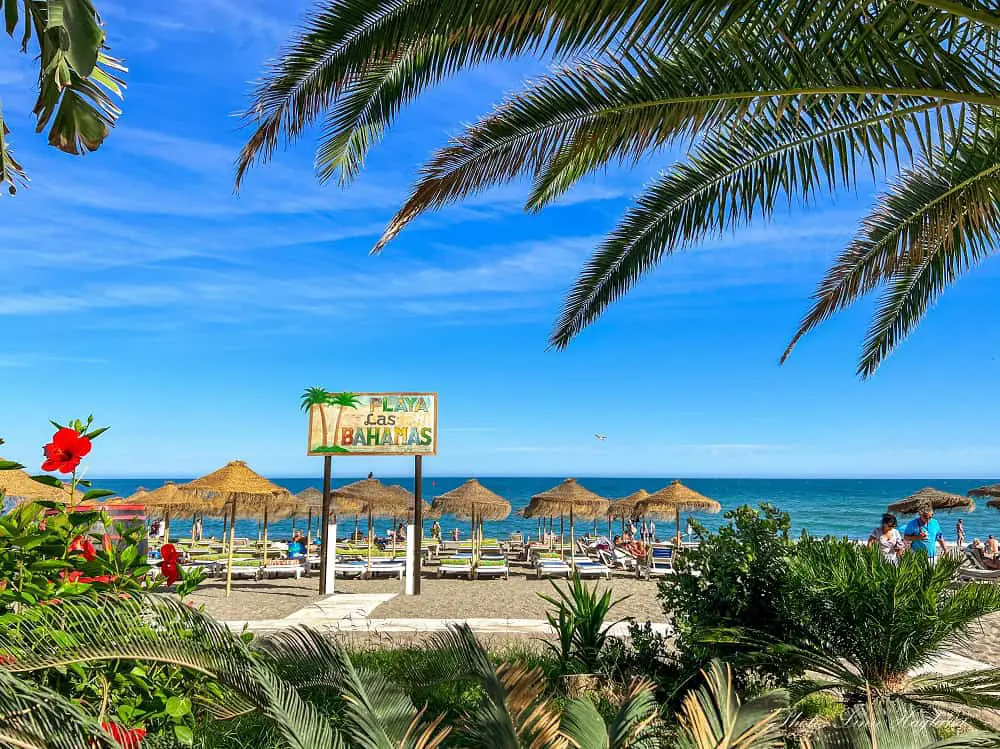 Torremolinos beach, a great option for where to stay near Malaga.