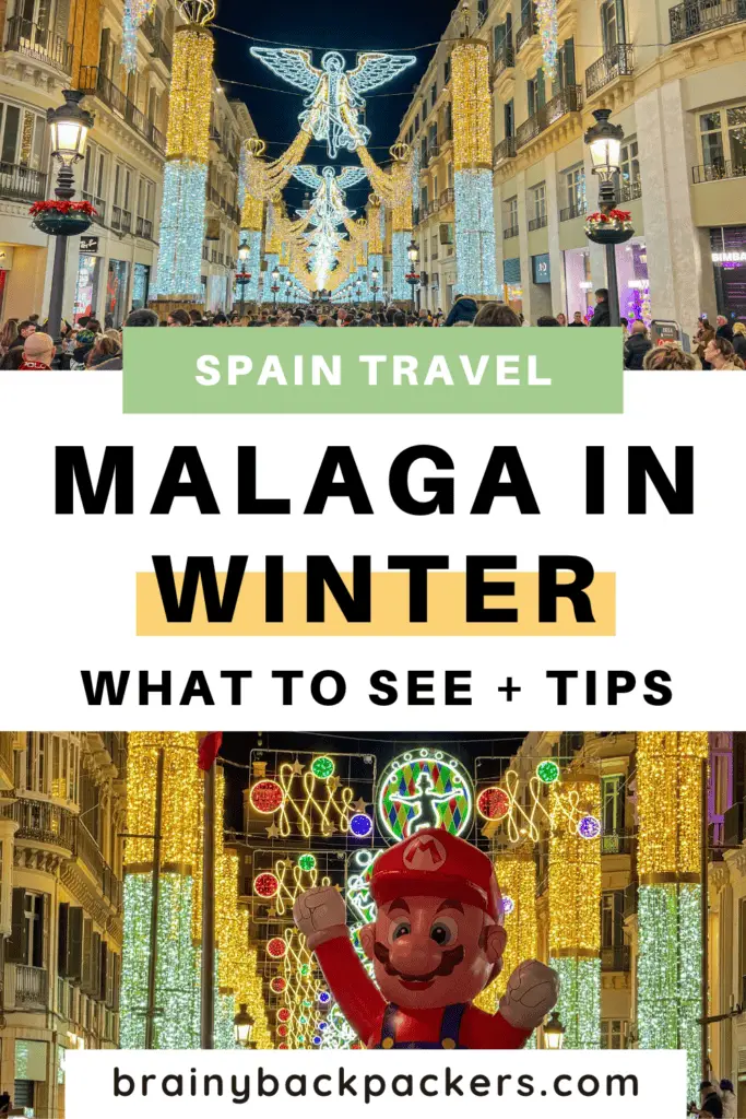 Pictures from Malaga in winter with Christmas lights and carnival.