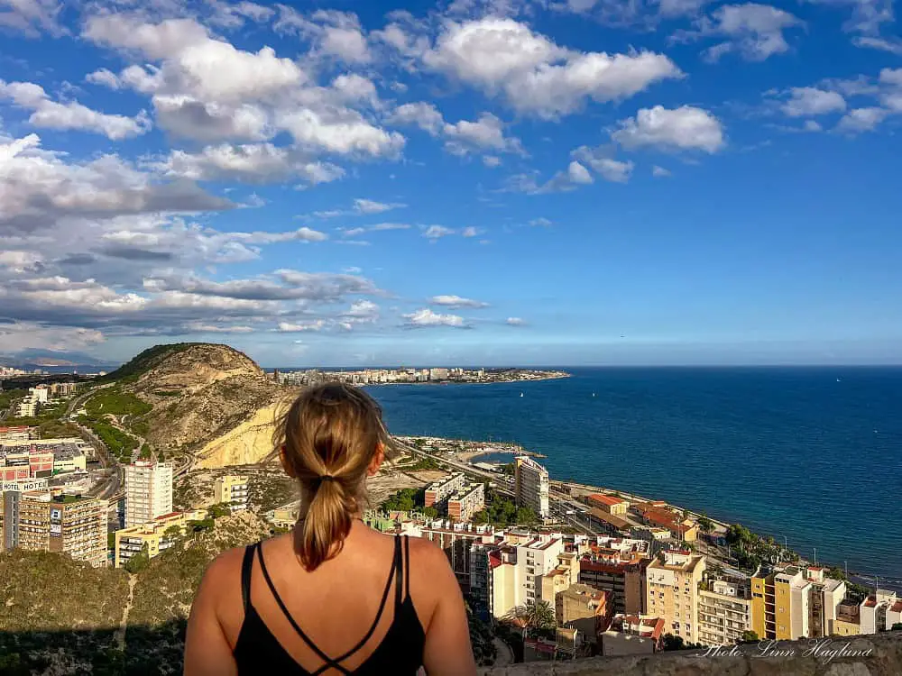 Me looking at the views of Alicante city and coast.