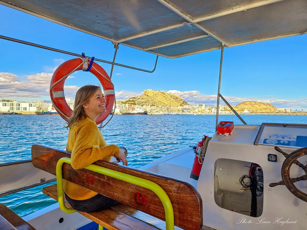 Me on a boat trip in Alicante.