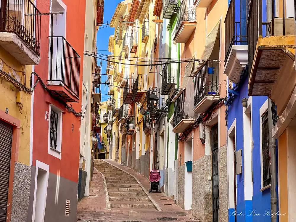 Colorful houses in Villajoyosa, Alicante.