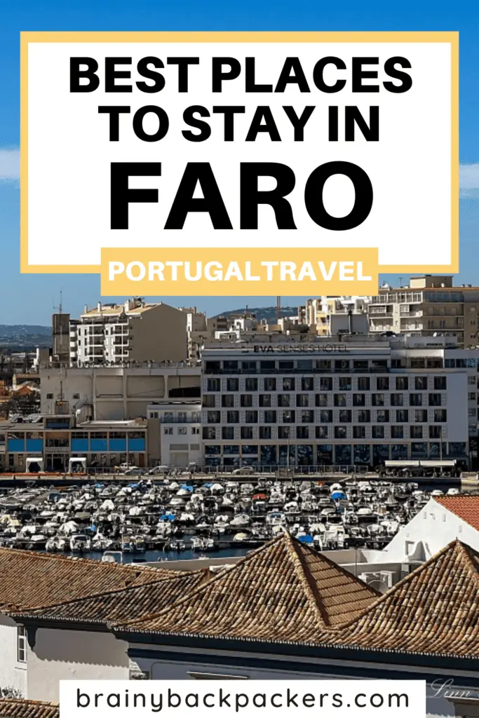 A hotel on the marina, which is one of the best places to stay in Faro Portugal.