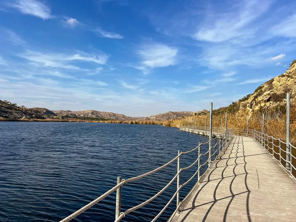 Walkway on Pantano de Elche Alicante Spain.