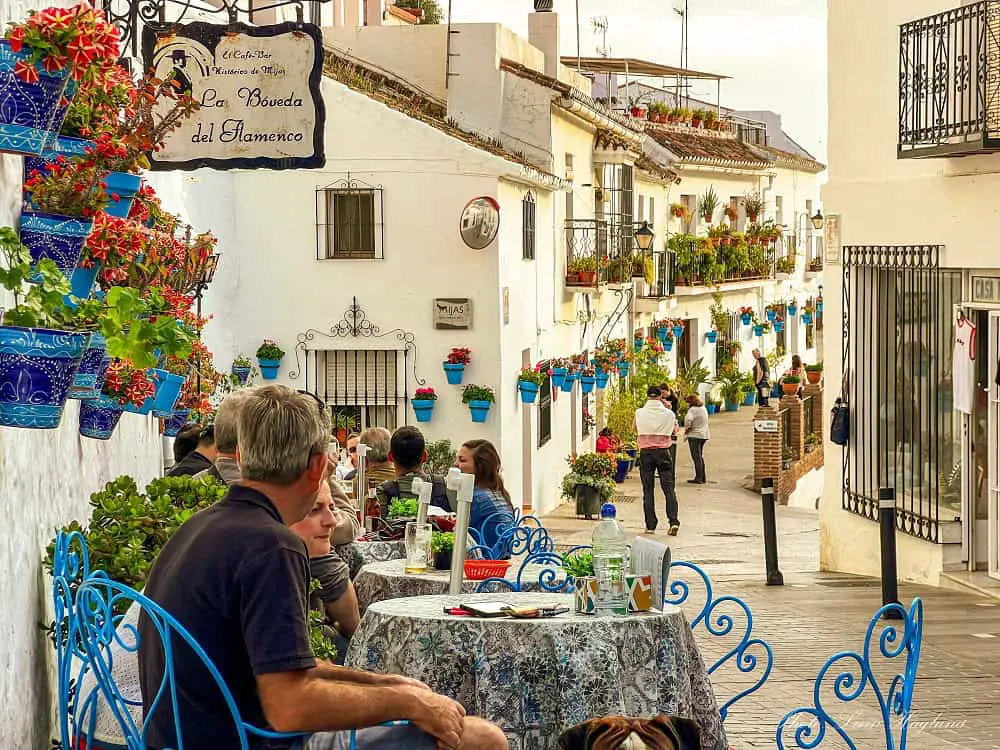 Popular street in Mijas Pueblo.