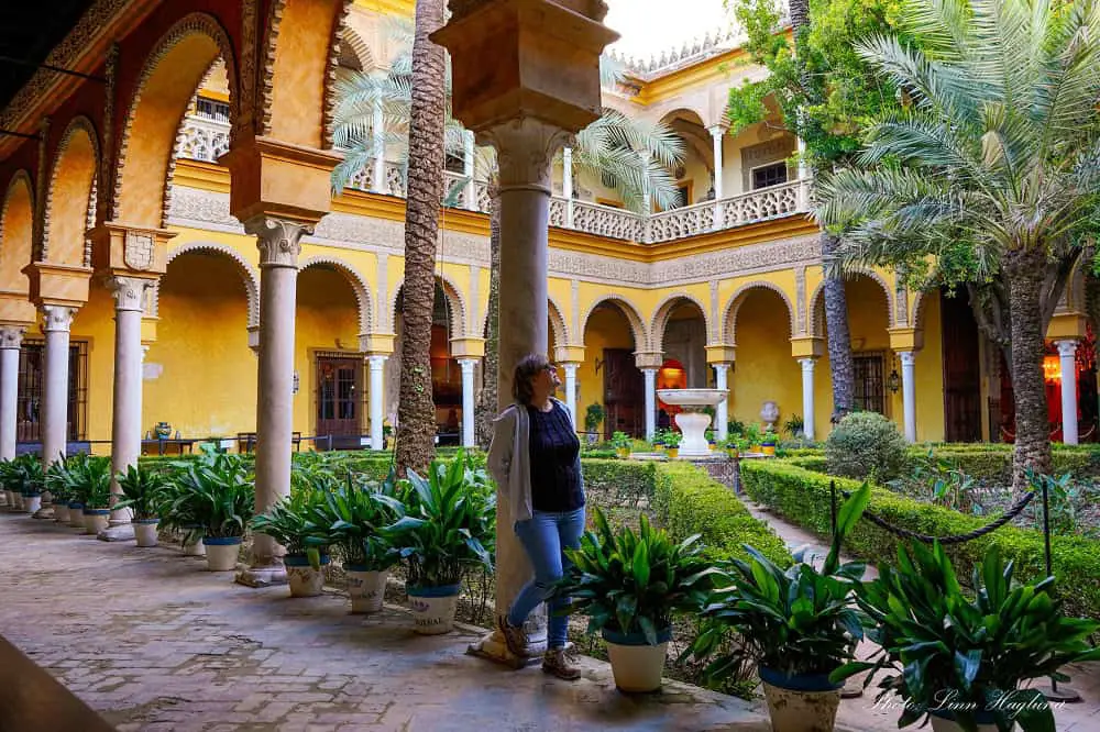 One of the courtyards in Palacio de las Dueñas Seville.