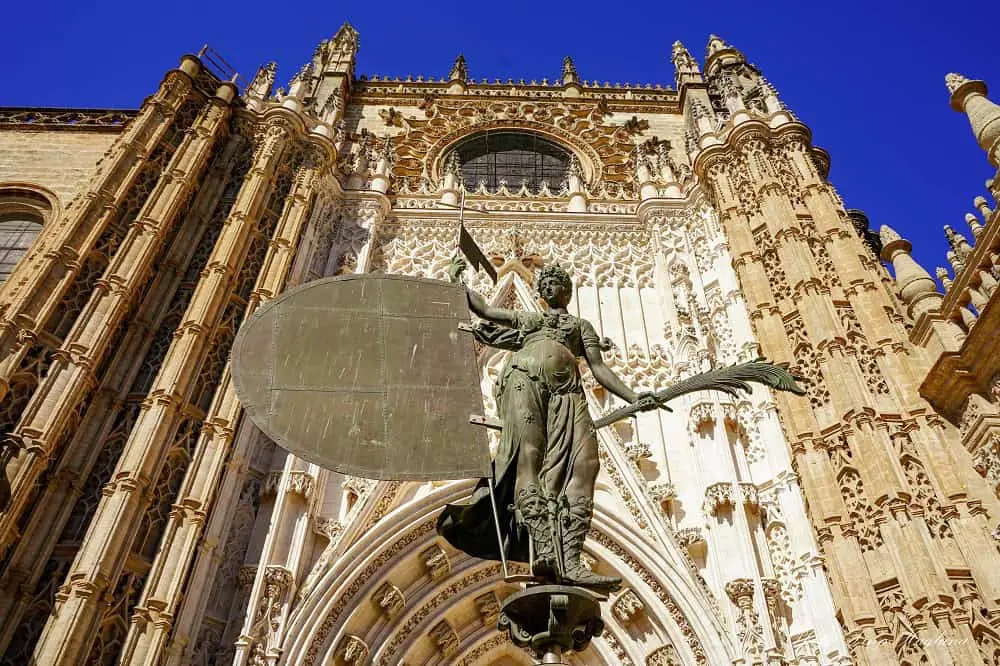 Seville Cathedral entrance.
