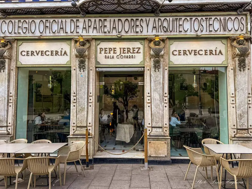 Cervezeria in Badajoz's Plaza de España.