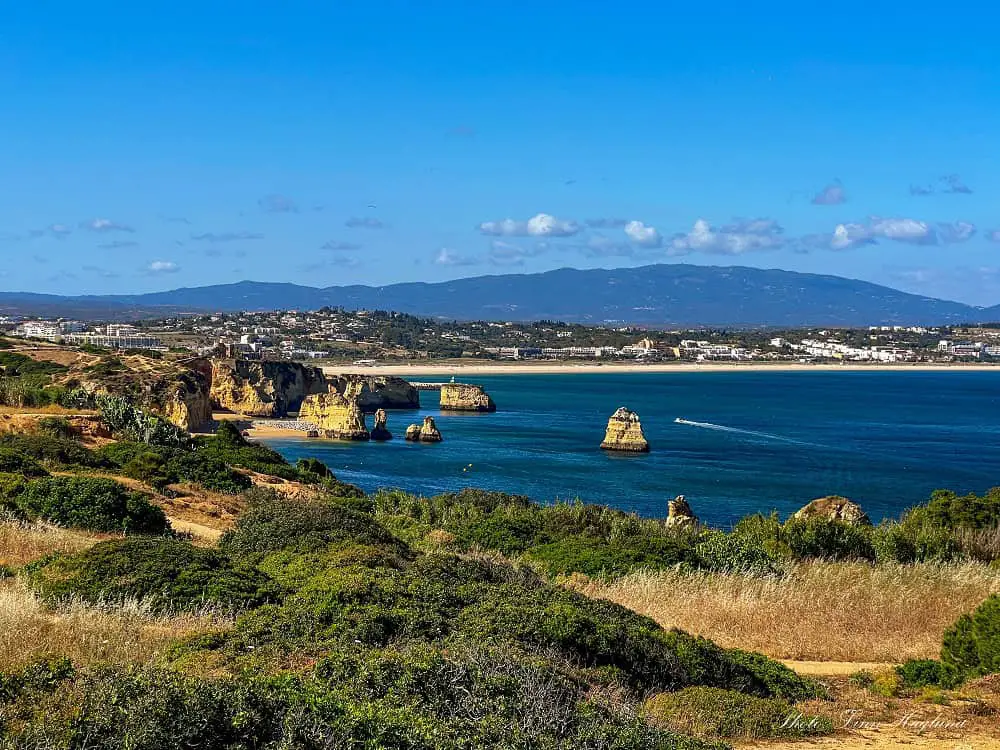 Algarve cliff views that you can see on a southern Portugal road trip.